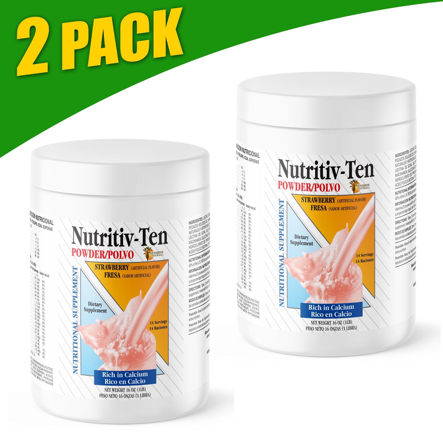 Nutritiv-Ten Powder 16 Ounces Strawberry