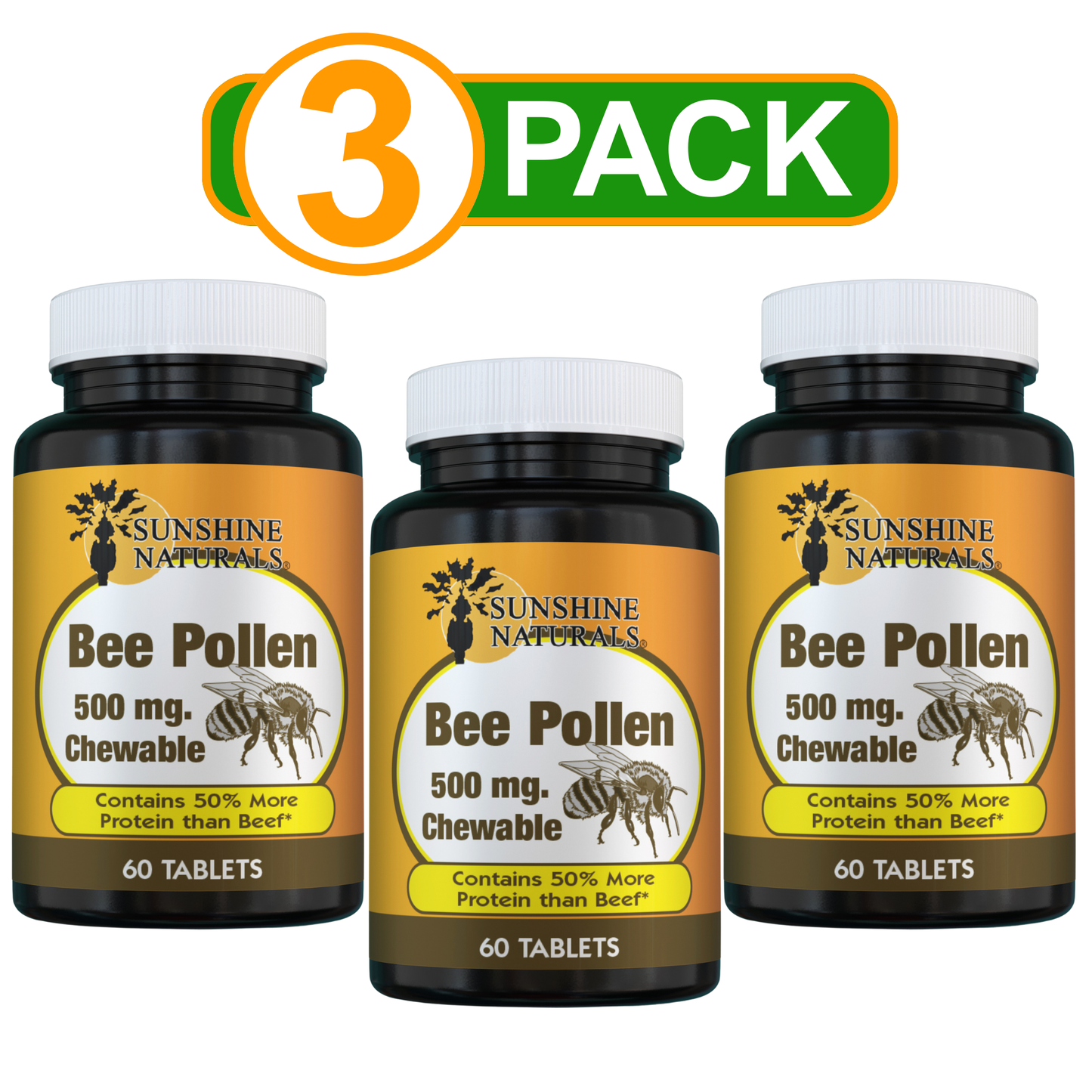 Bee Pollen 60 chewable tablets