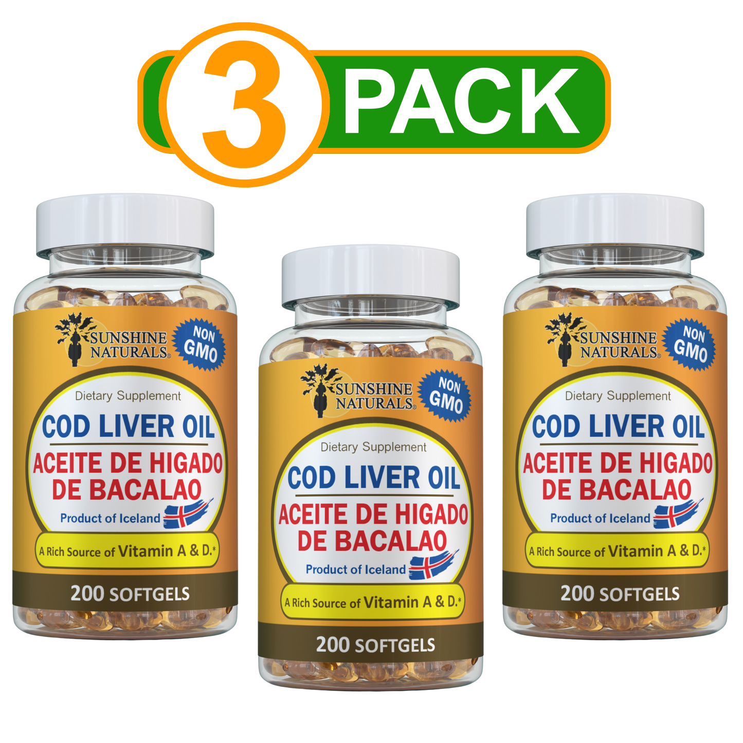 Cod Liver Oil 1400mg 200 Softgels