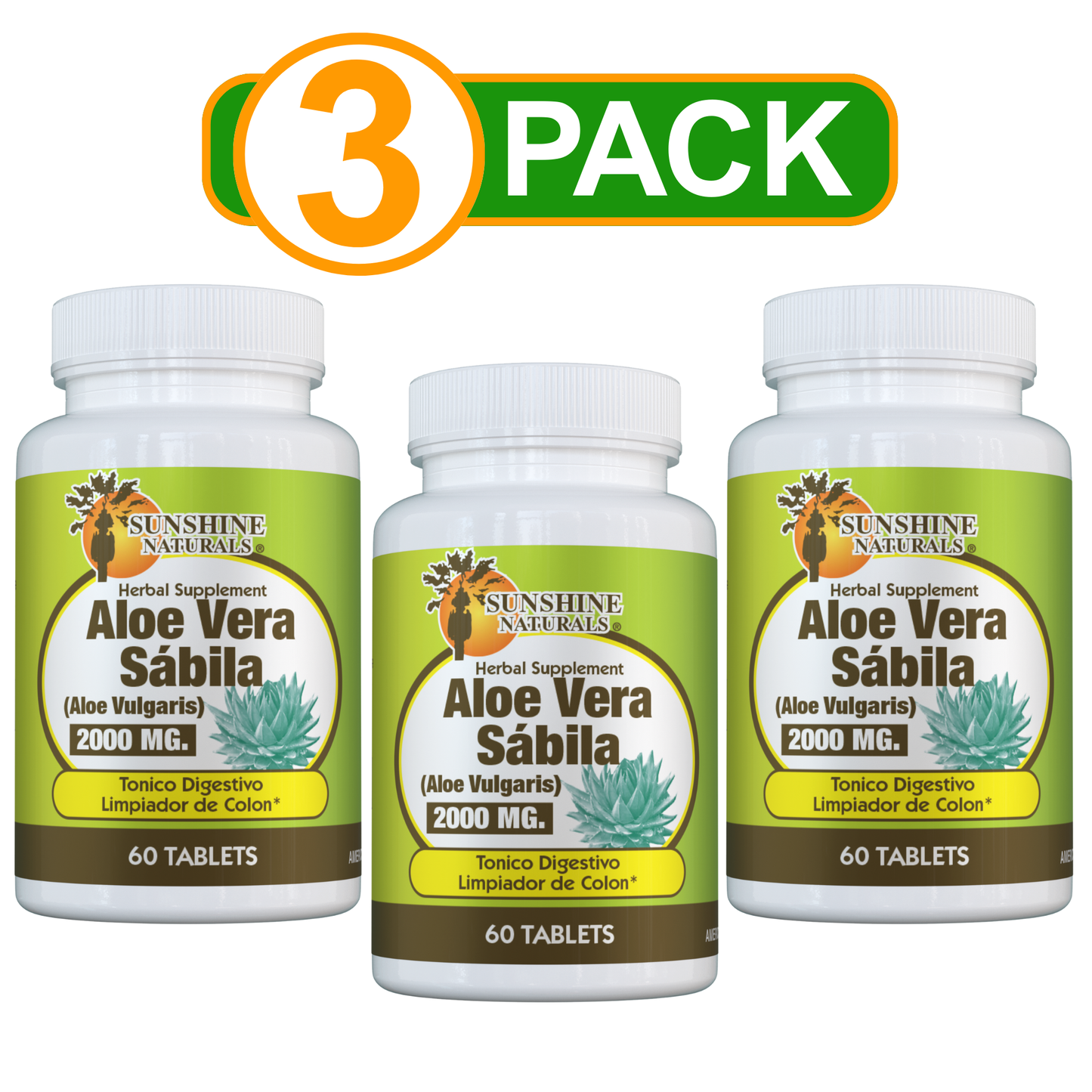 Aloe Vera Sabila 2000mg 60 Tablets