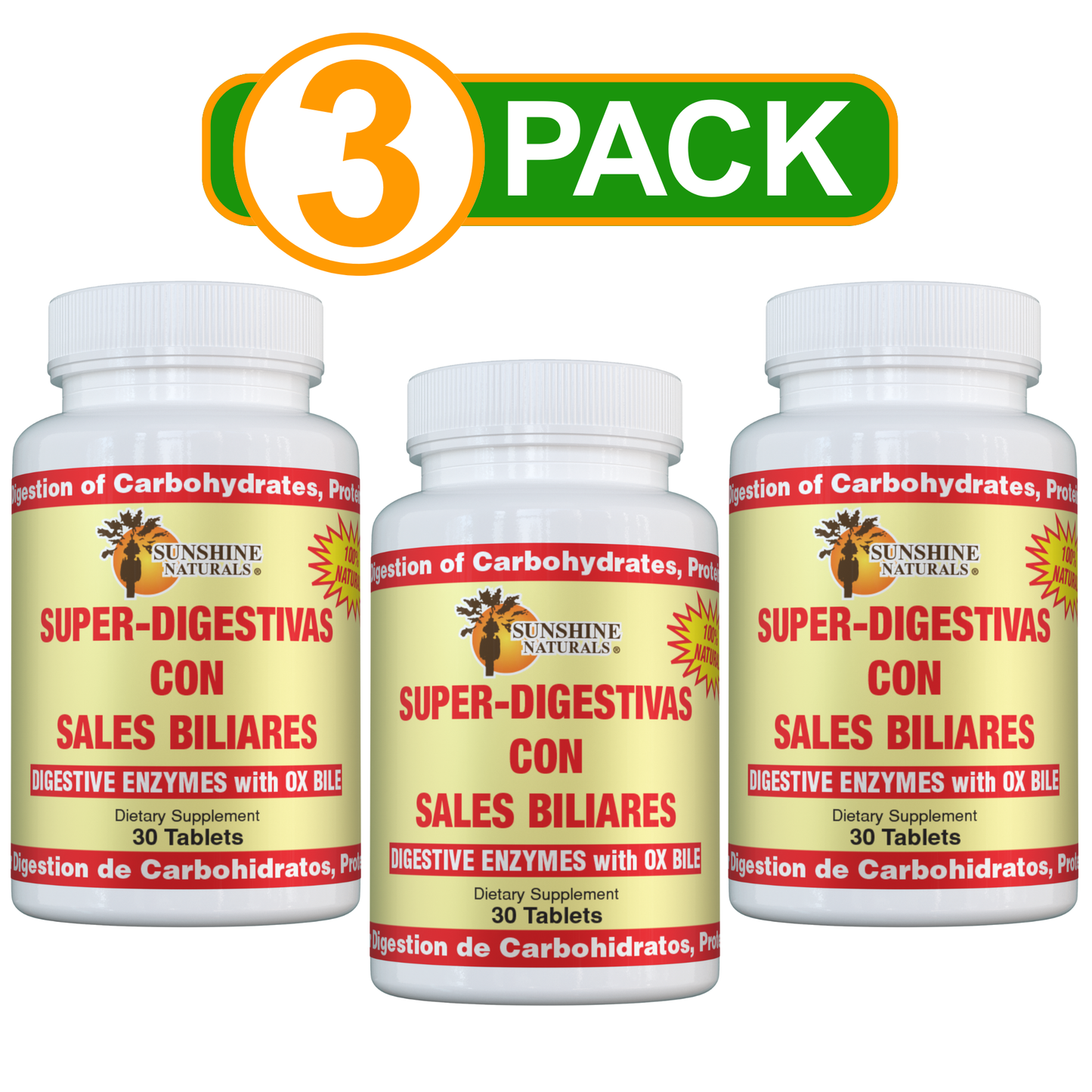 Super Digestives with Ox Bile (Super Digestivas) 30 Tablets