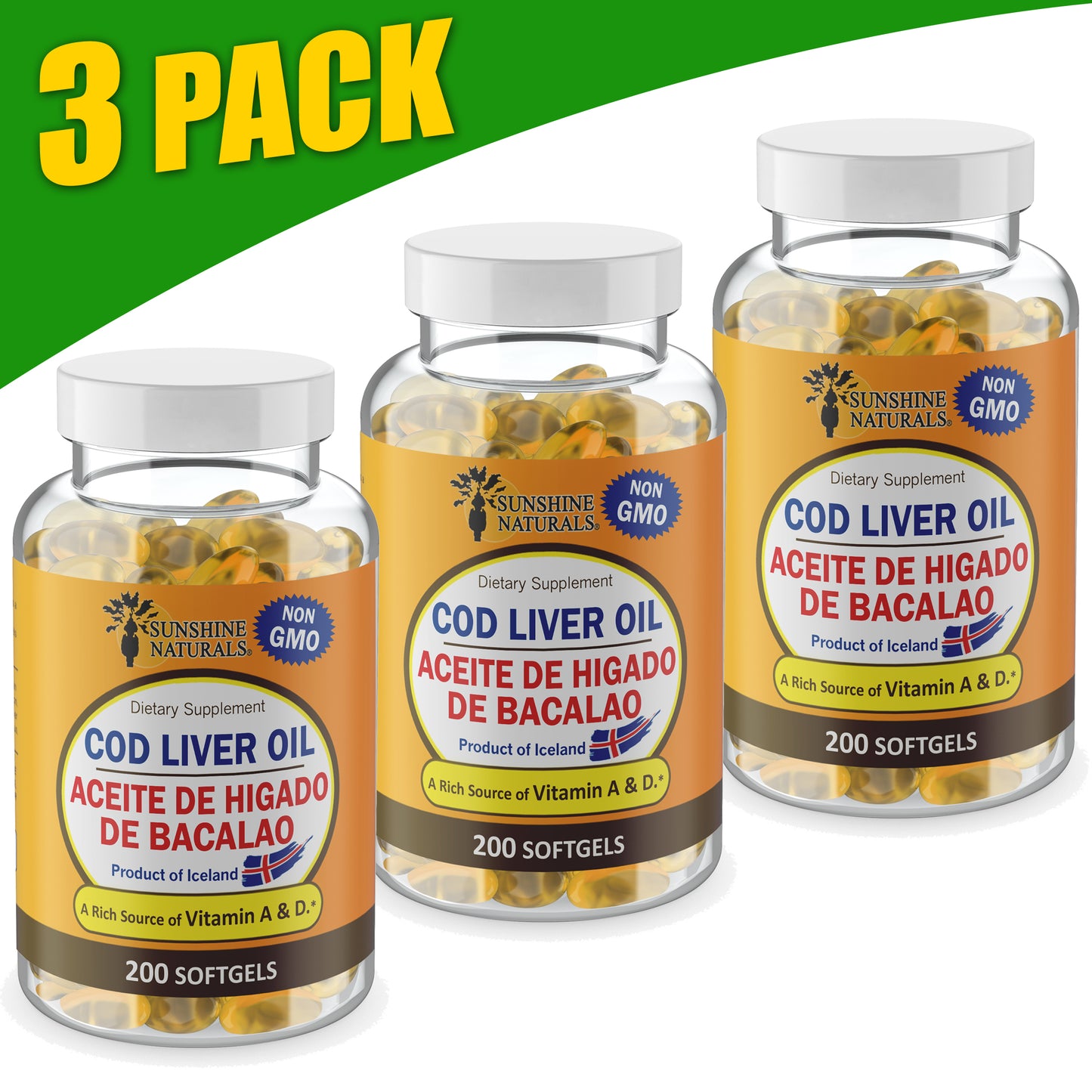 Cod Liver Oil 1400mg 200 Softgels