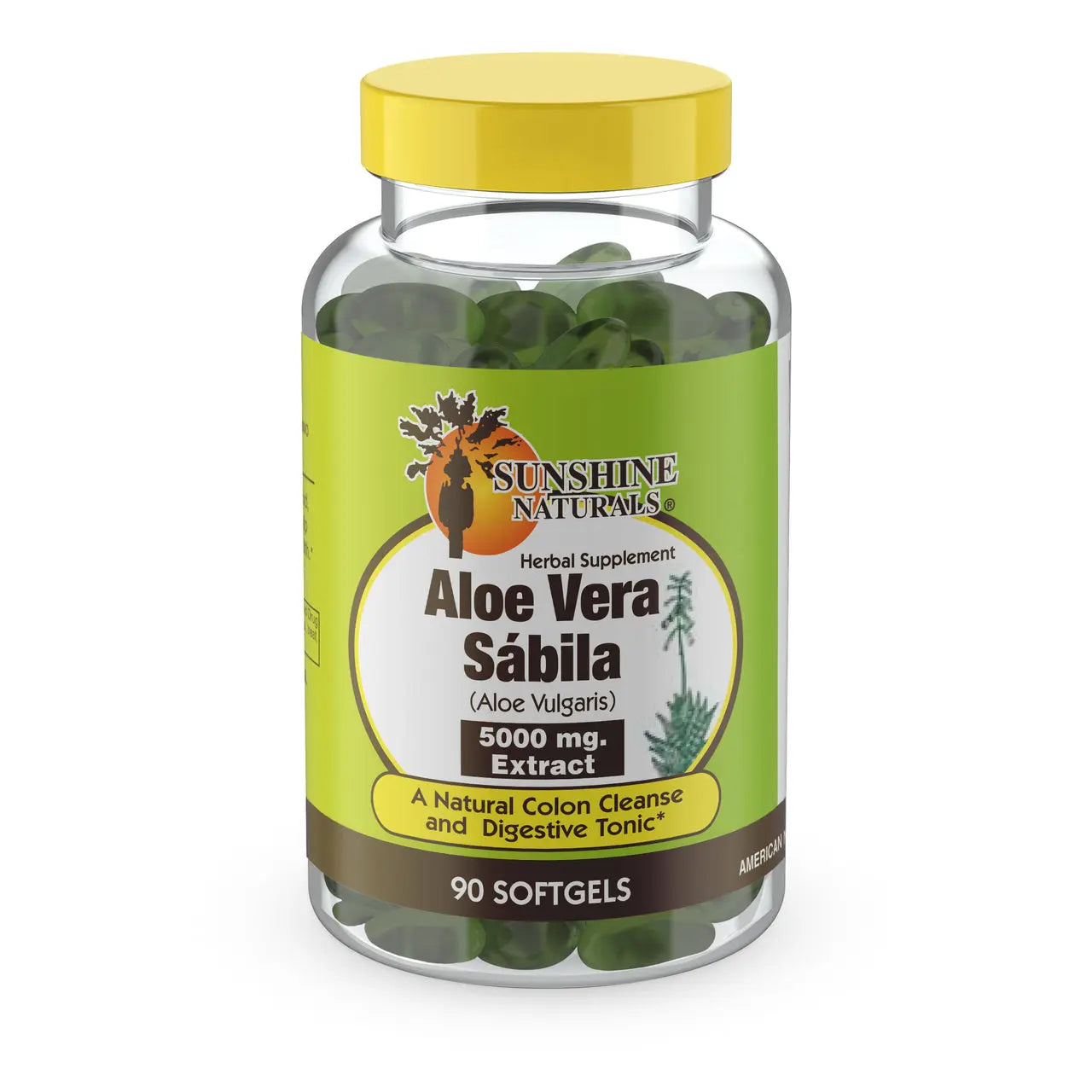 Aloe Vera Sabila 5000mg 90 Softgels Sunshinenaturals