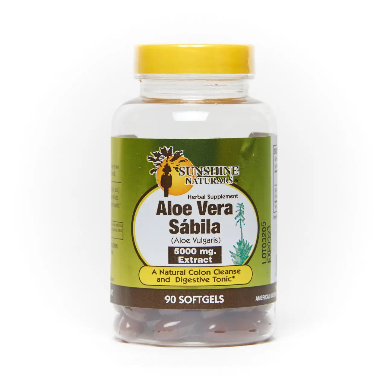 Aloe Vera Sabila 5000mg 90 Softgels Sunshinenaturals