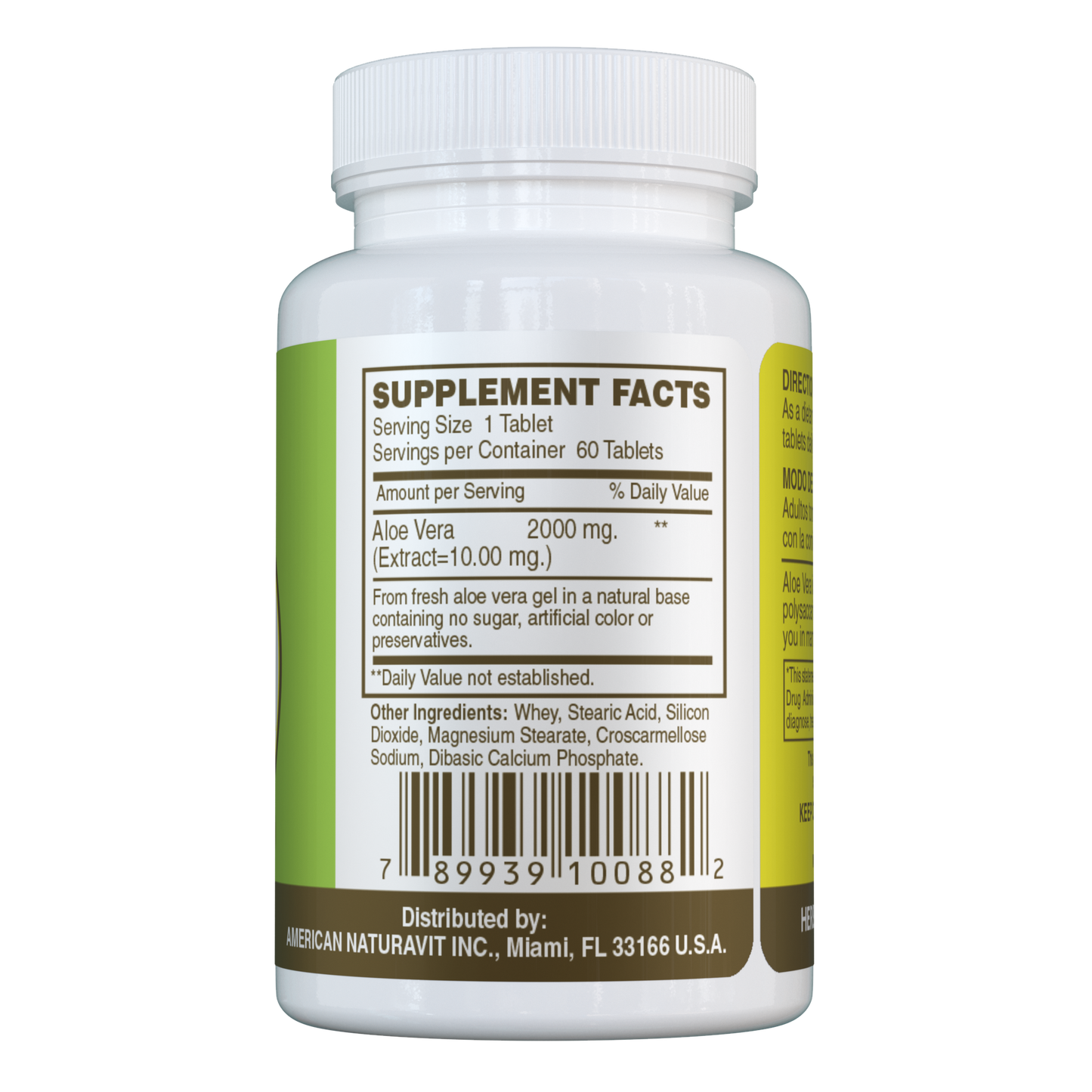 Aloe Vera Sabila 2000mg 60 Tablets