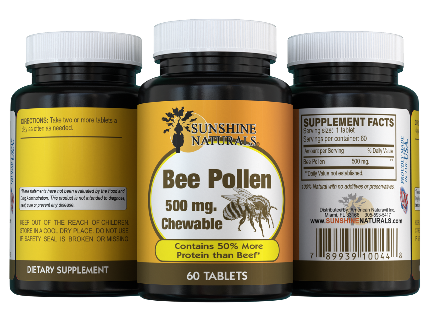 Bee Pollen 60 chewable tablets