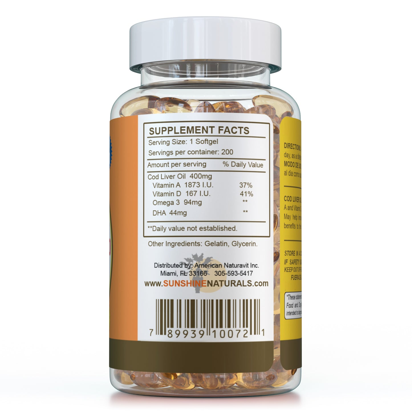 Cod Liver Oil 1400mg 200 Softgels
