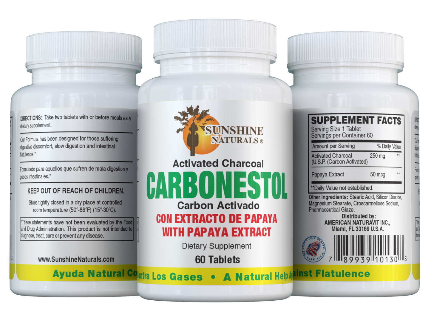 Activated Charcoal (Carbonestol) 60 Tablets