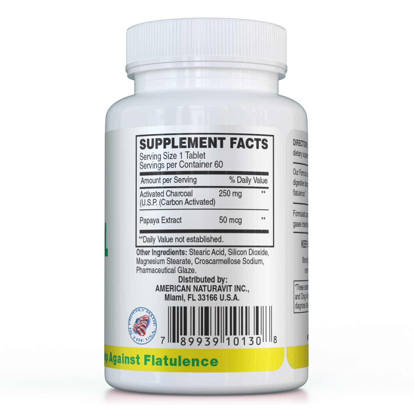 Activated Charcoal (Carbonestol) 60 Tablets