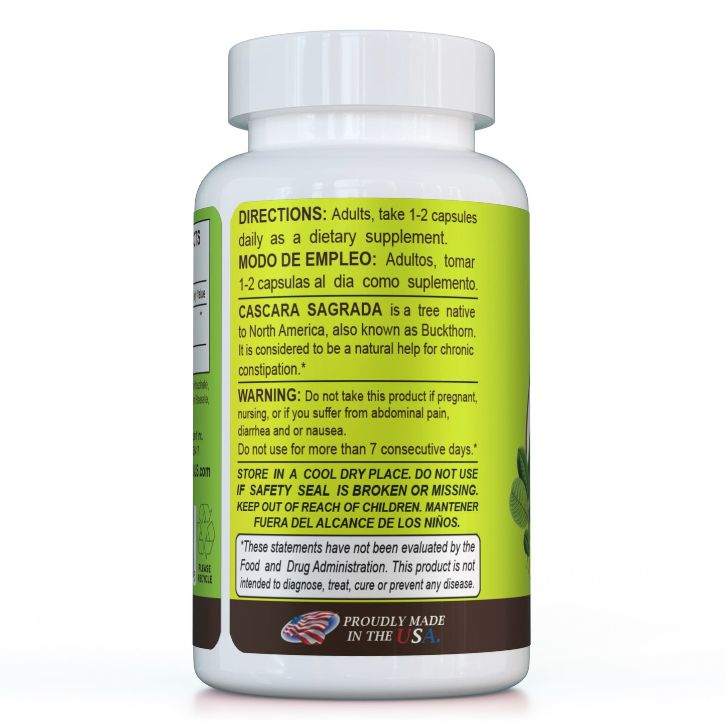 Cascara Sagrada 450mg 100 Capsules