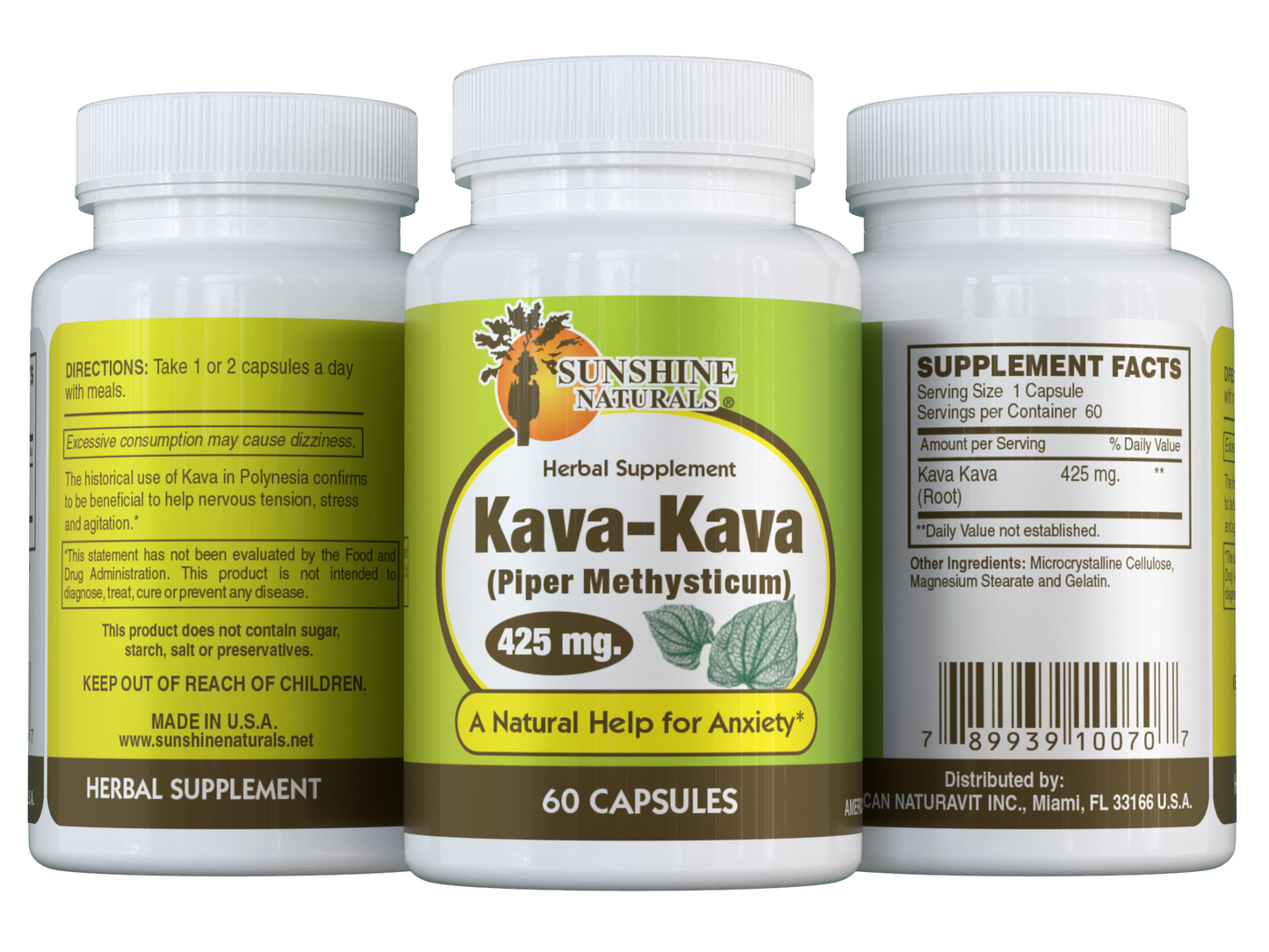 Kava Kava 425mg 60 Capsules
