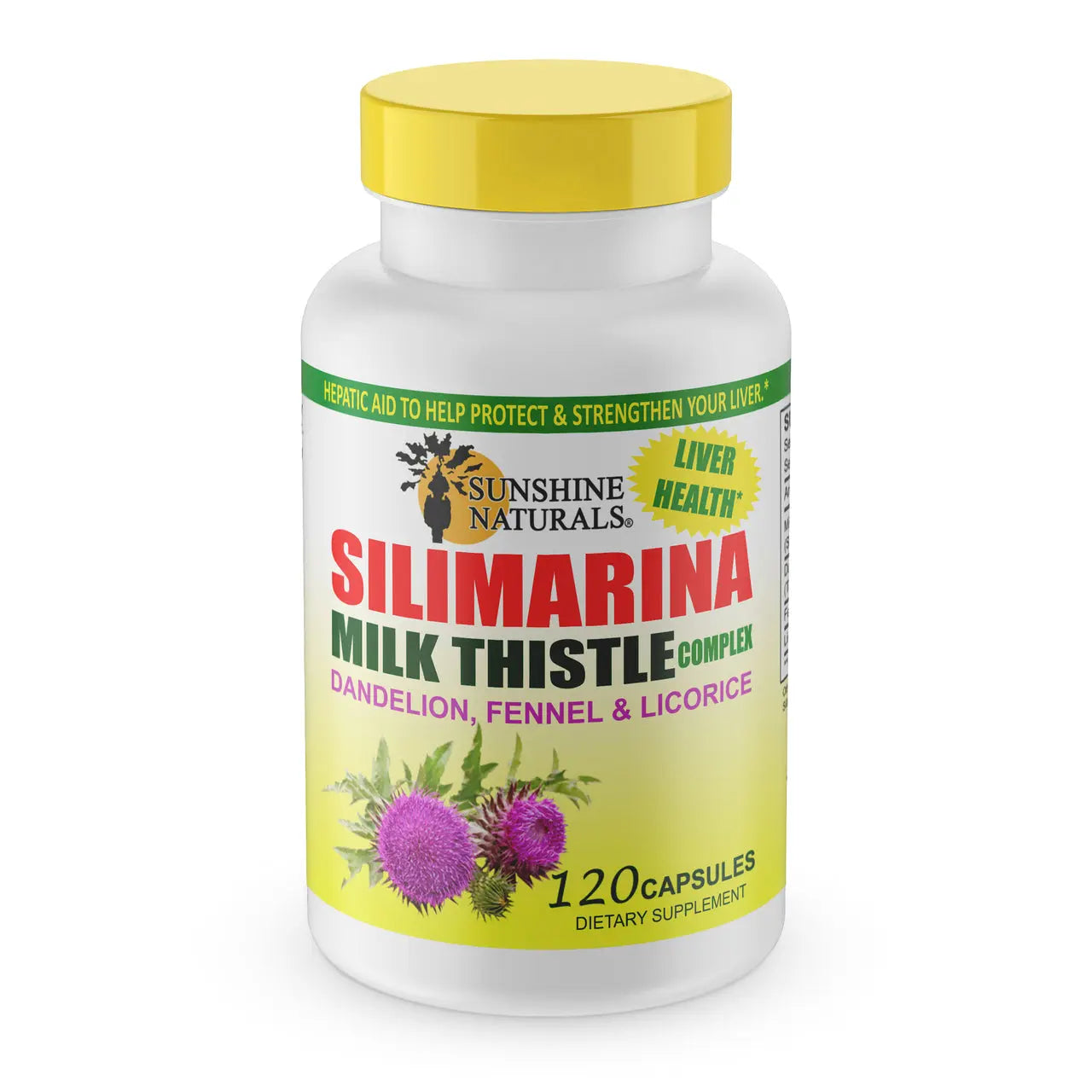 Milk Thistle 600mg 120 Capsules Sunshinenaturals