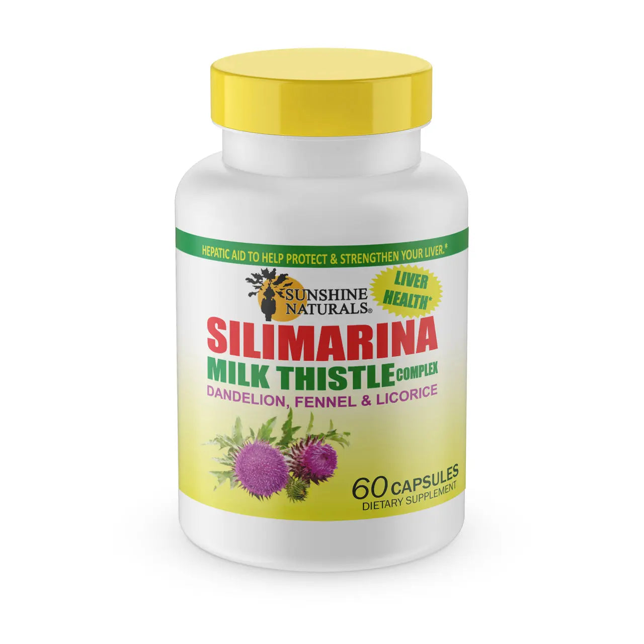 Milk Thistle 600mg 60 Capsules Sunshinenaturals