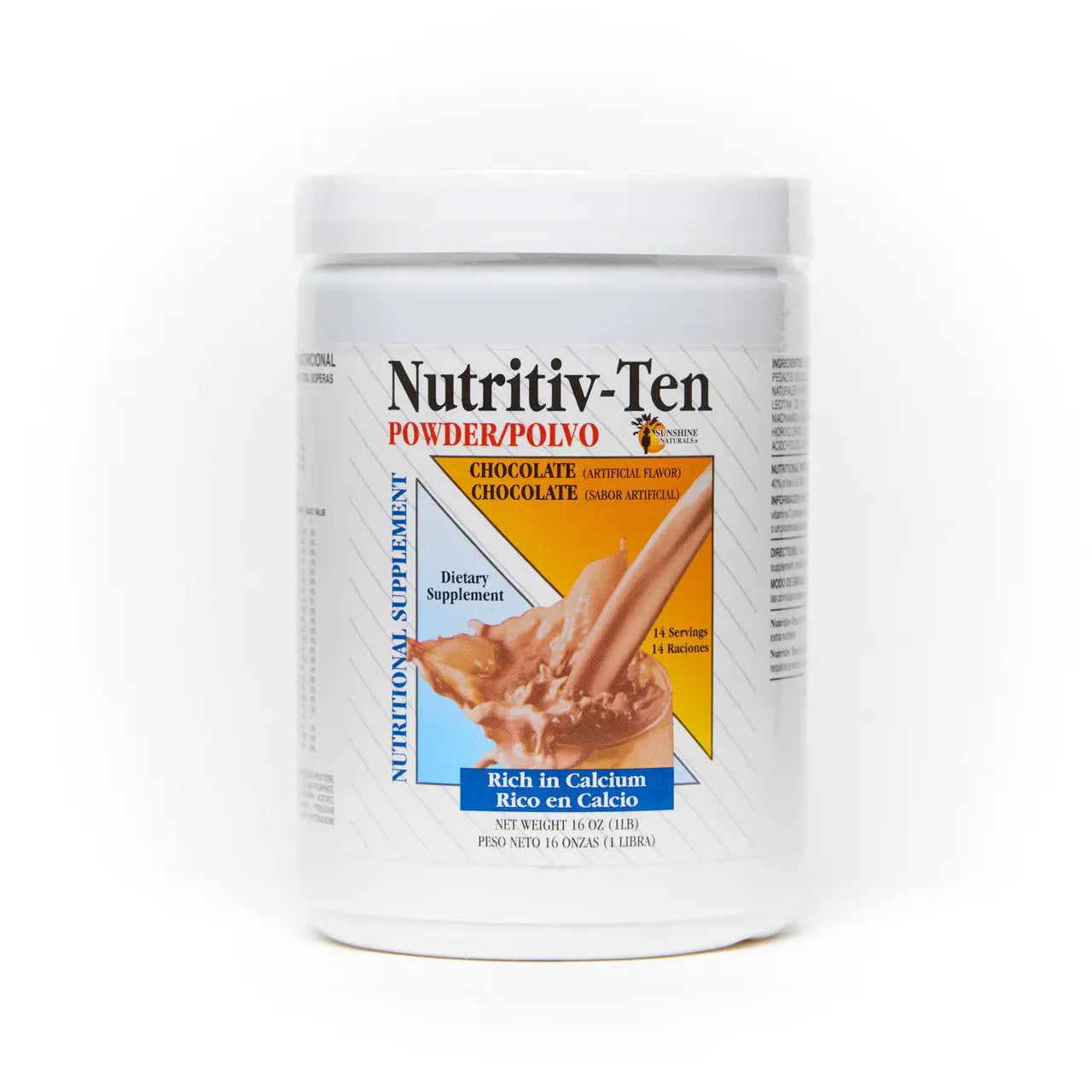 Nutritiv-Ten Powder 16 Ounces Chocolate Sunshinenaturals