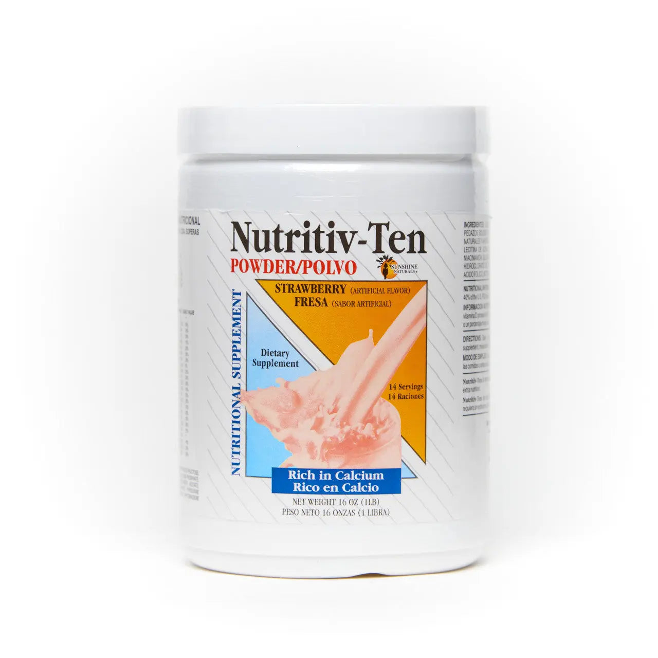 Nutritiv-Ten Powder 16 Ounces Strawberry Sunshinenaturals