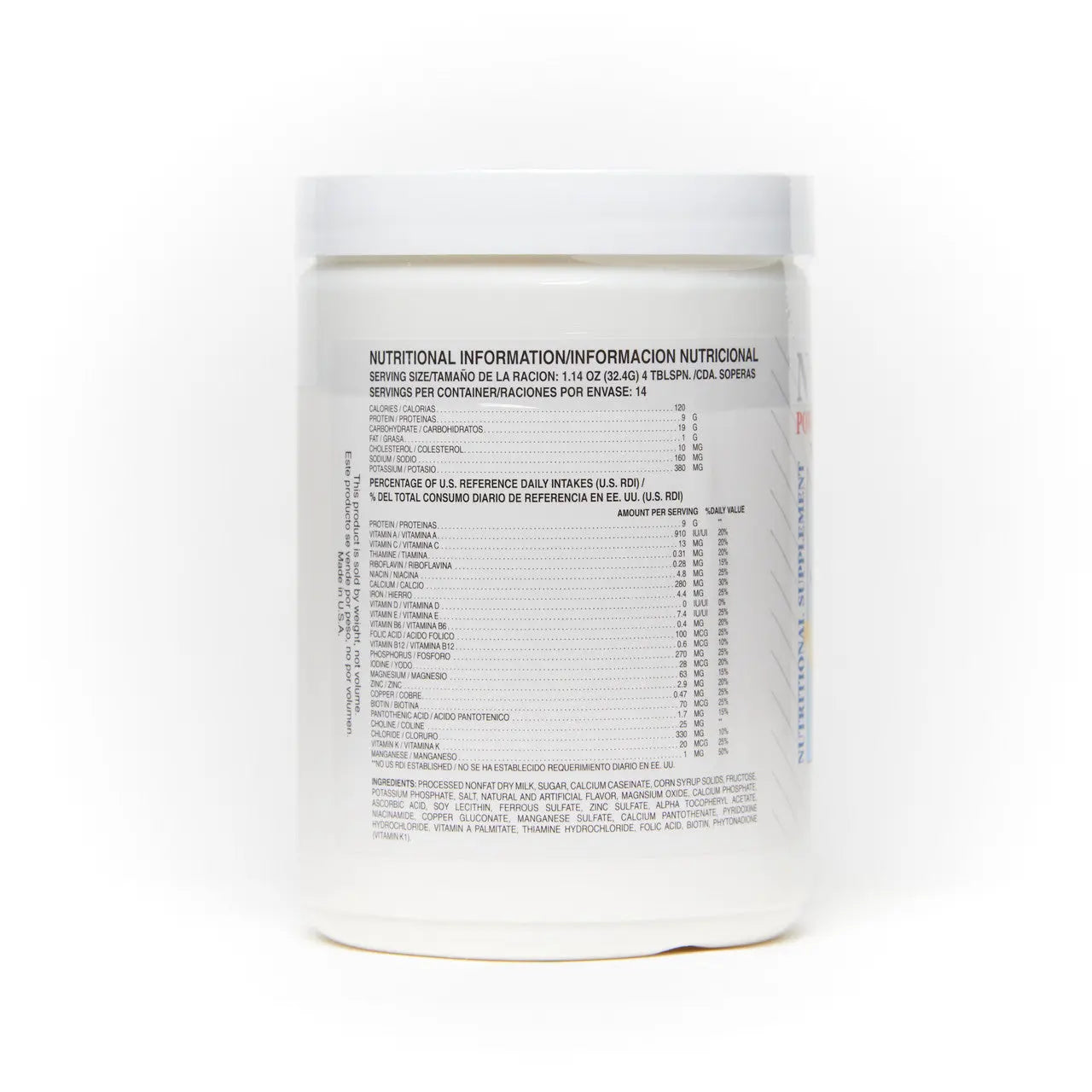 Nutritiv-Ten Powder 16 Ounces Vanilla Sunshinenaturals