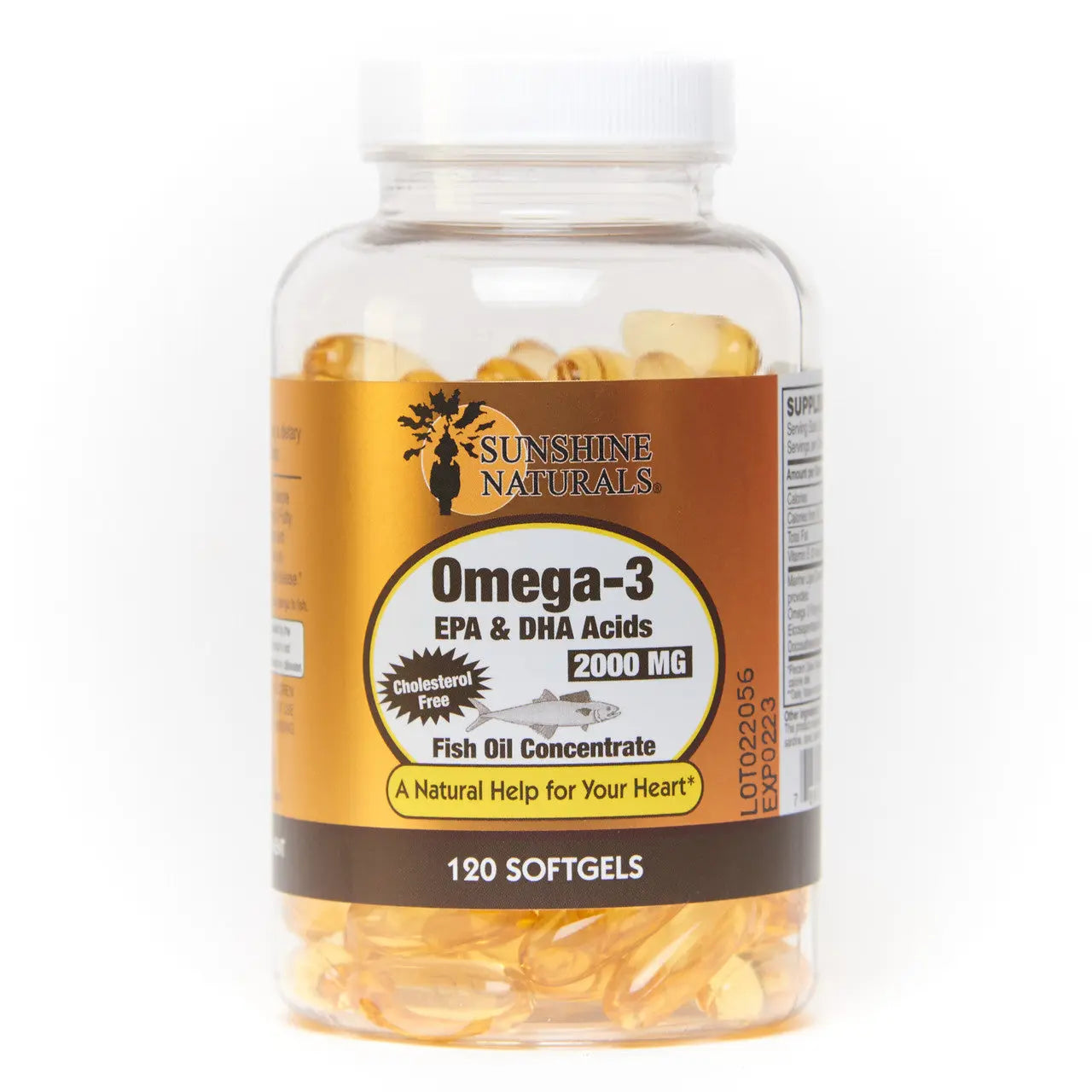 Omega 3 Fish oil 2000mg 120 Softgels Sunshinenaturals