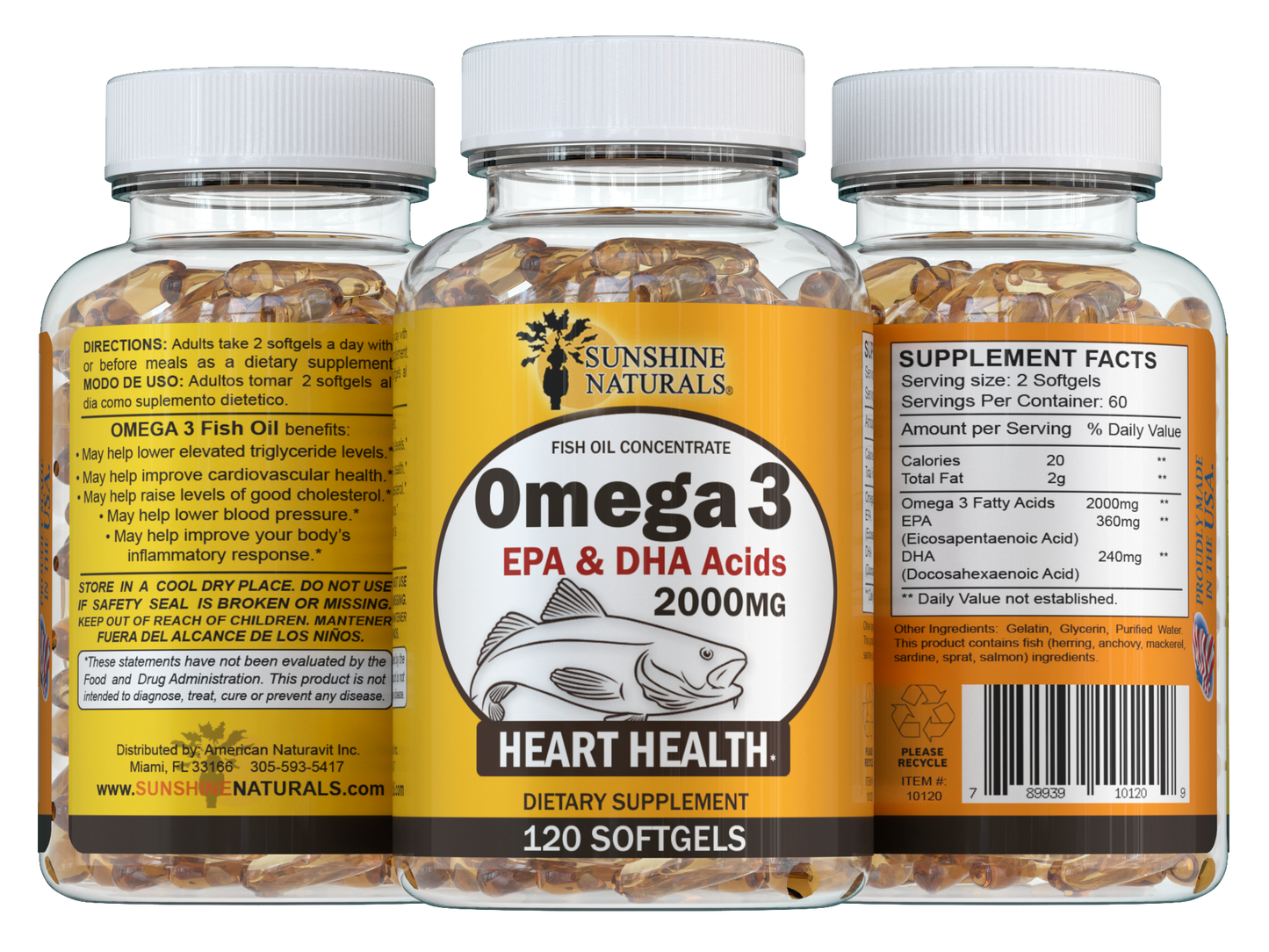 Omega 3 Fish oil 2000mg 120 Softgels