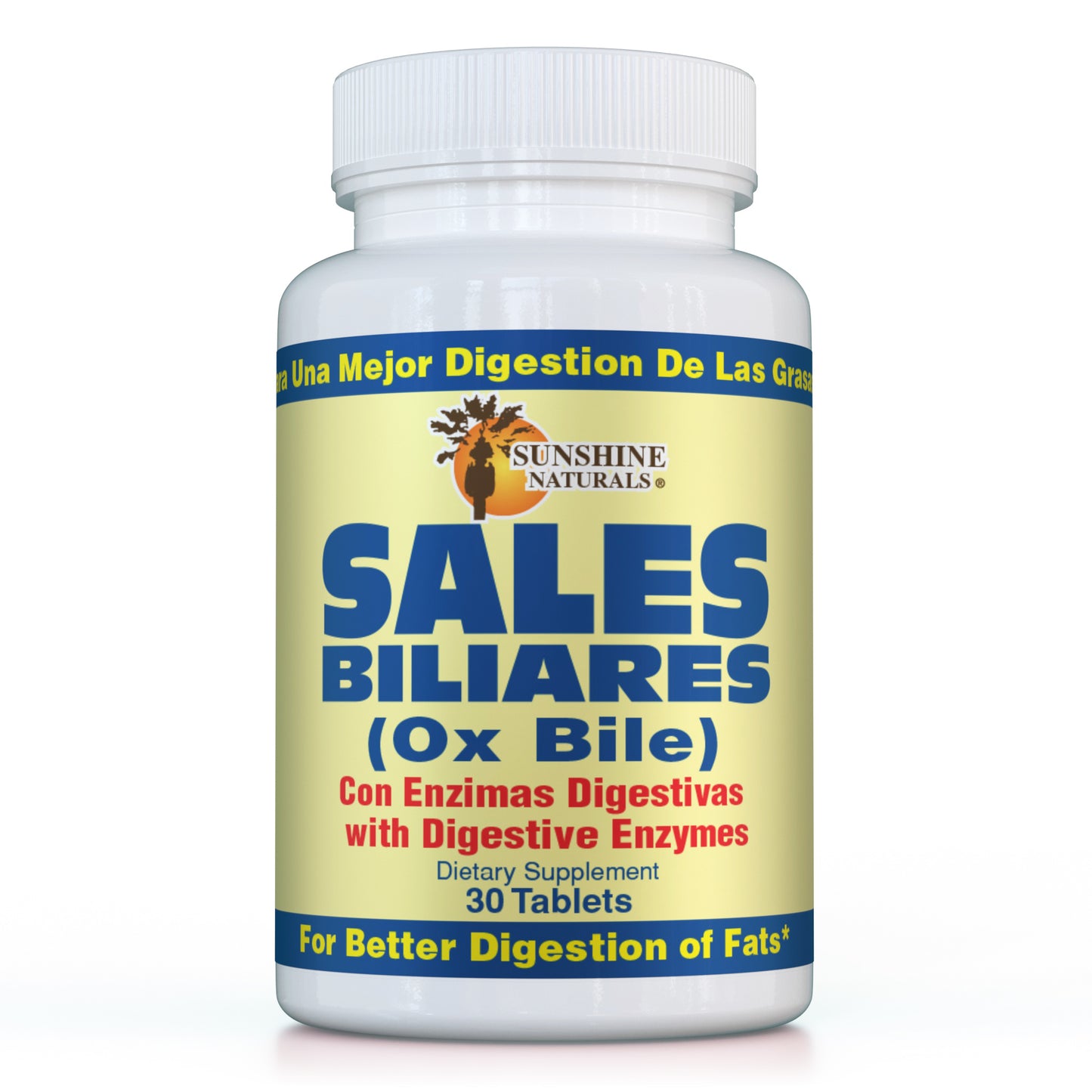 Sales Biliares (Ox Bile) plus Digestive Enzymes 30 Tablets