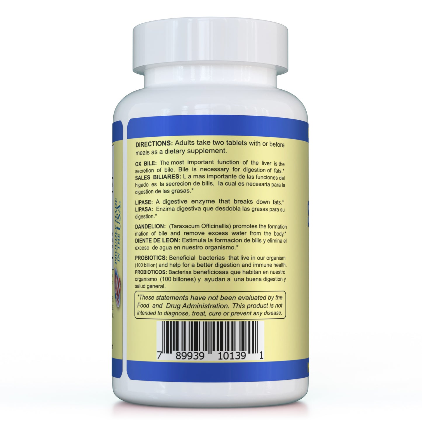 Super Probiotics, Ox Bile, and Dandelion 100 Tablets