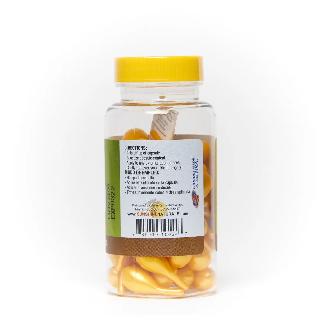 Vitamin E & Aloe Vera 50 breakable ampoules Sunshinenaturals