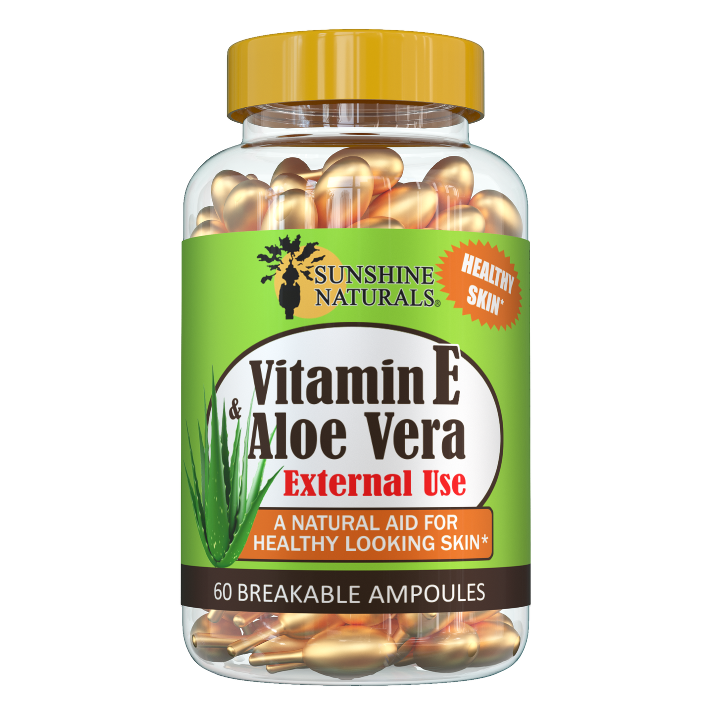 Vitamin E & Aloe Vera 60 breakable ampoules