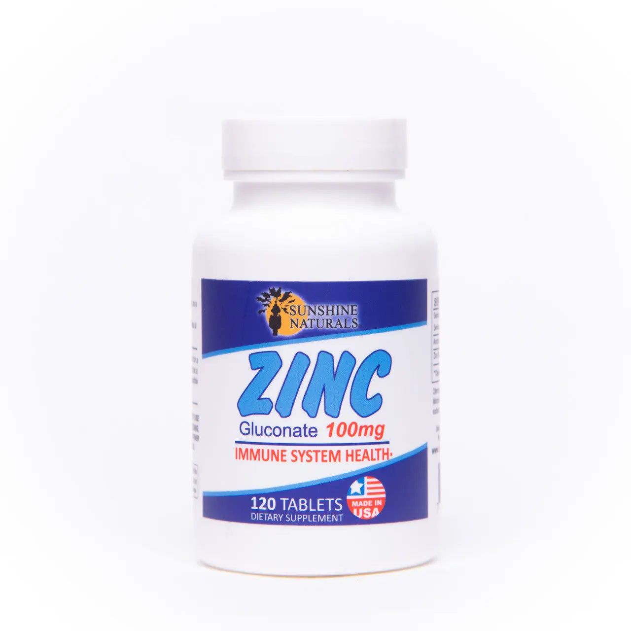 Zinc Gluconate 100mg 120 Tablets Sunshinenaturals