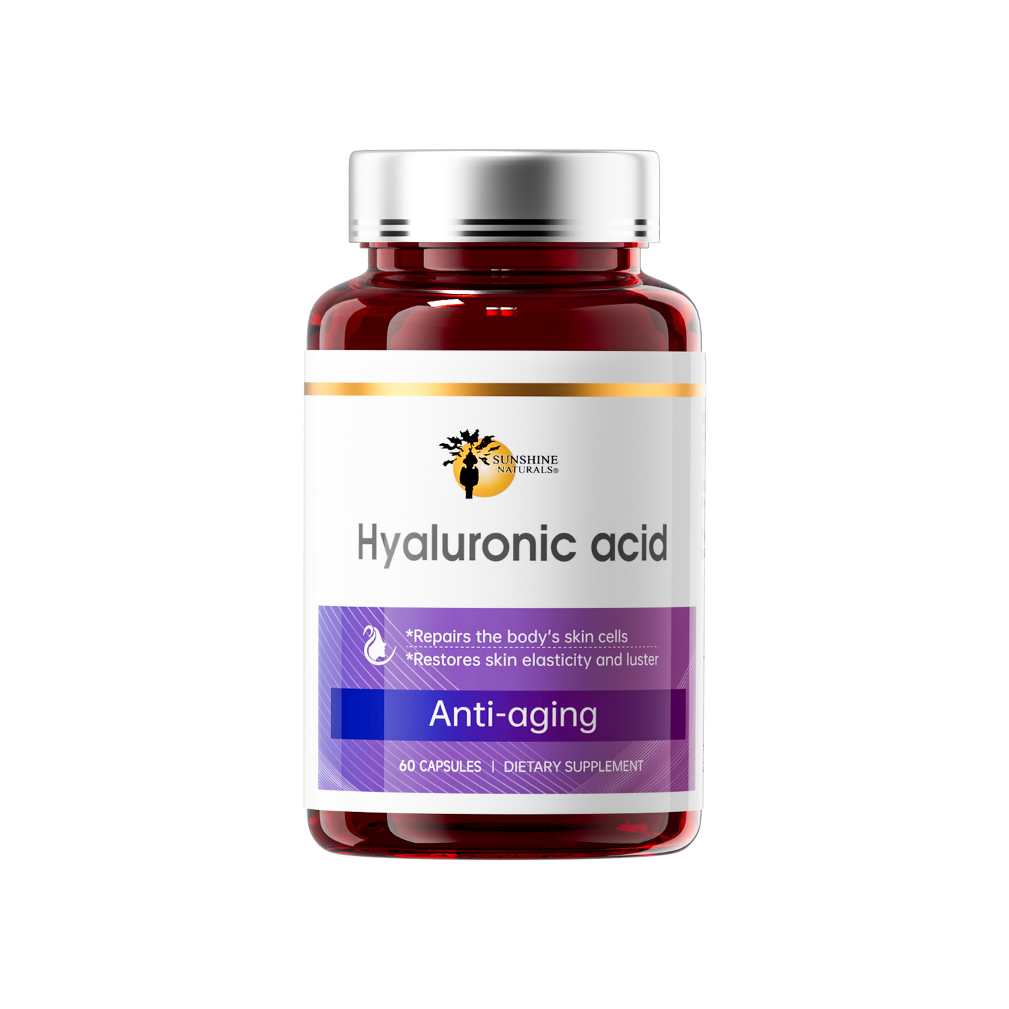 Hyaluronic Acid, Anti Aging, 60 Capsules