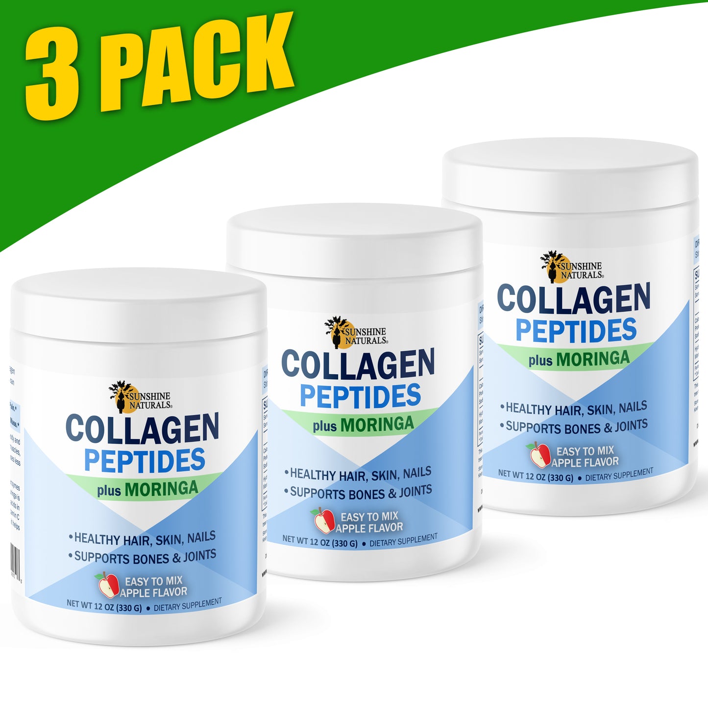 Hydrolyzed Collagen Peptides plus Moringa Leaf Powder 12 oz
