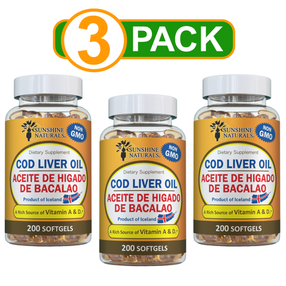 Cod Liver Oil 1400mg 200 Softgels