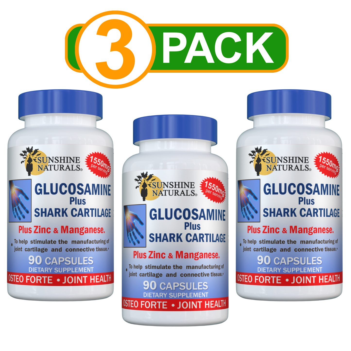 Glucosamine plus Shark Cartilage 90 Capsules