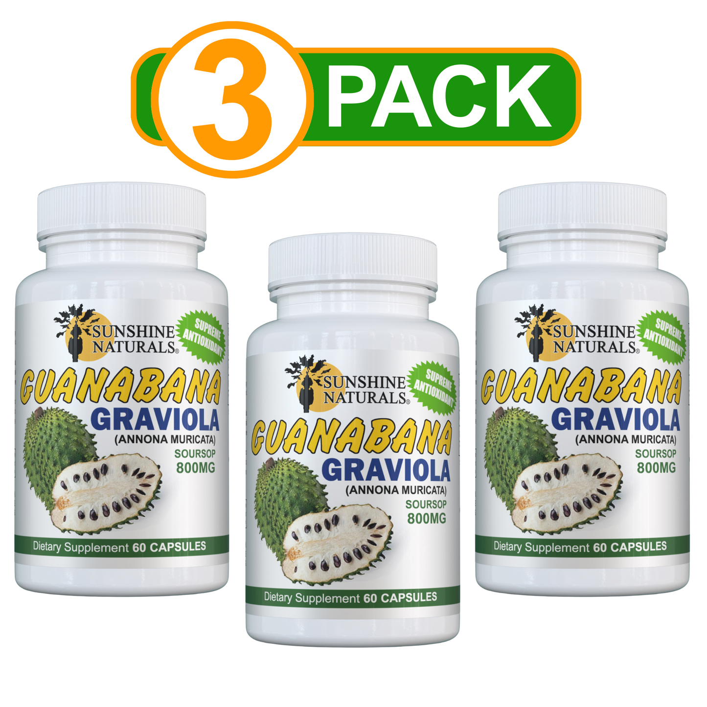 Guanabana (Graviola) 800mg 60 Capsules