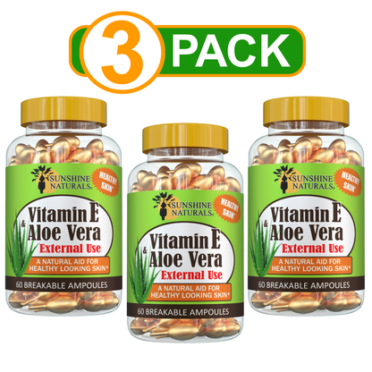 Vitamin E & Aloe Vera 60 breakable ampoules