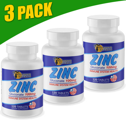 Zinc Gluconate 100mg 120 Tablets