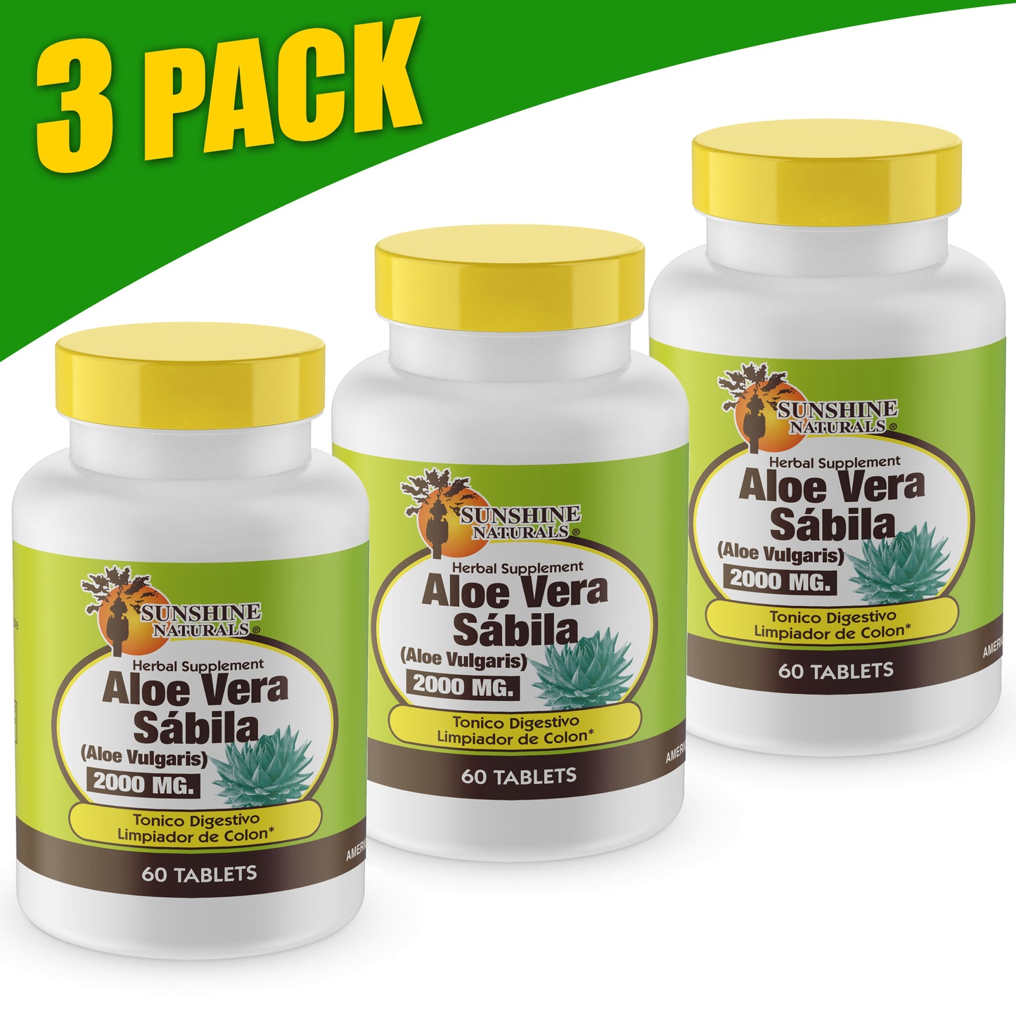 Aloe Vera Sabila 2000mg 60 Tablets
