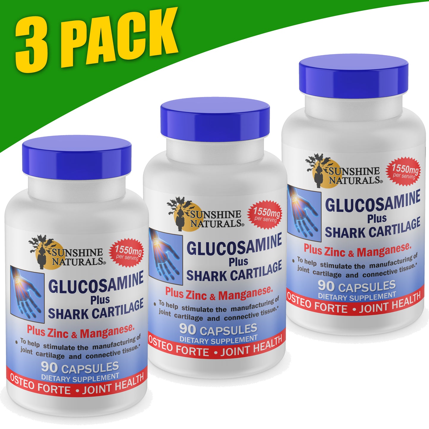 Glucosamine plus Shark Cartilage 90 Capsules