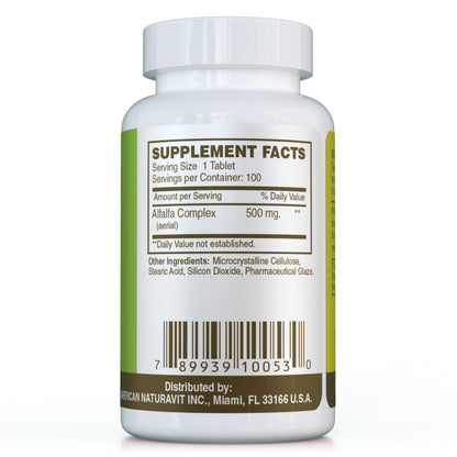 Alfalfa 500mg 100 Tablets