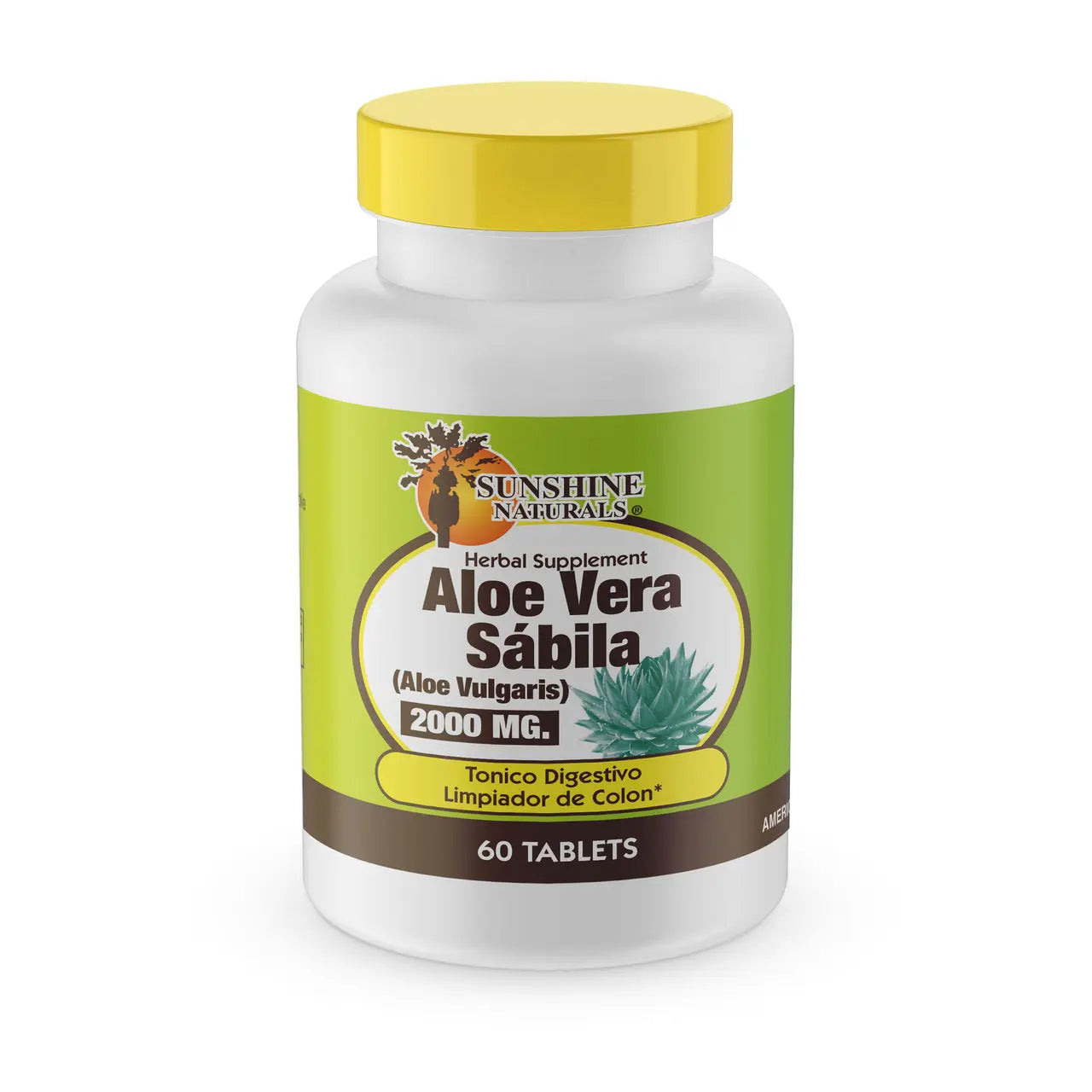 Aloe Vera Sabila 2000mg 60 Tablets Sunshinenaturals