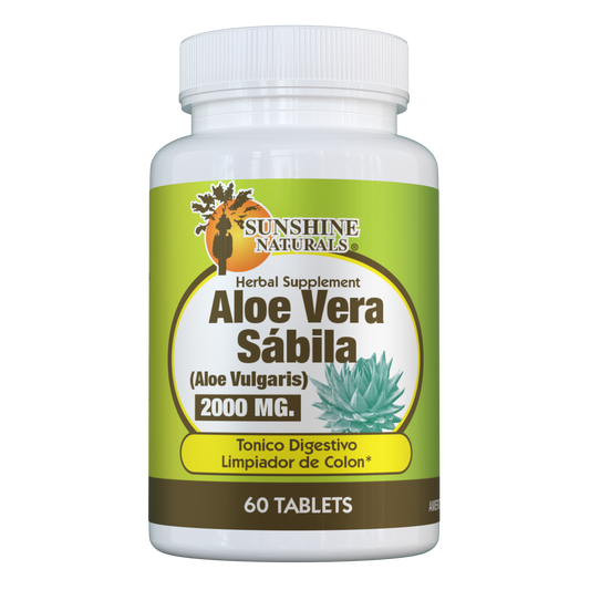 Aloe Vera Sabila 2000mg 60 Tablets