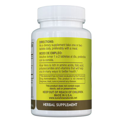 Aloe Vera Sabila 2000mg 60 Tablets
