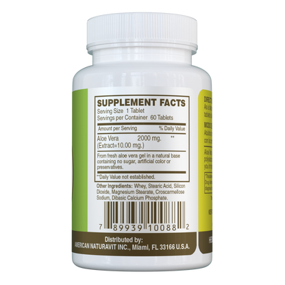 Aloe Vera Sabila 2000mg 60 Tablets