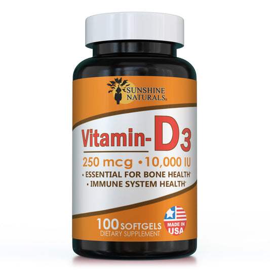 Vitamin D3 10,000 IU (250mcg) 100 Softgels