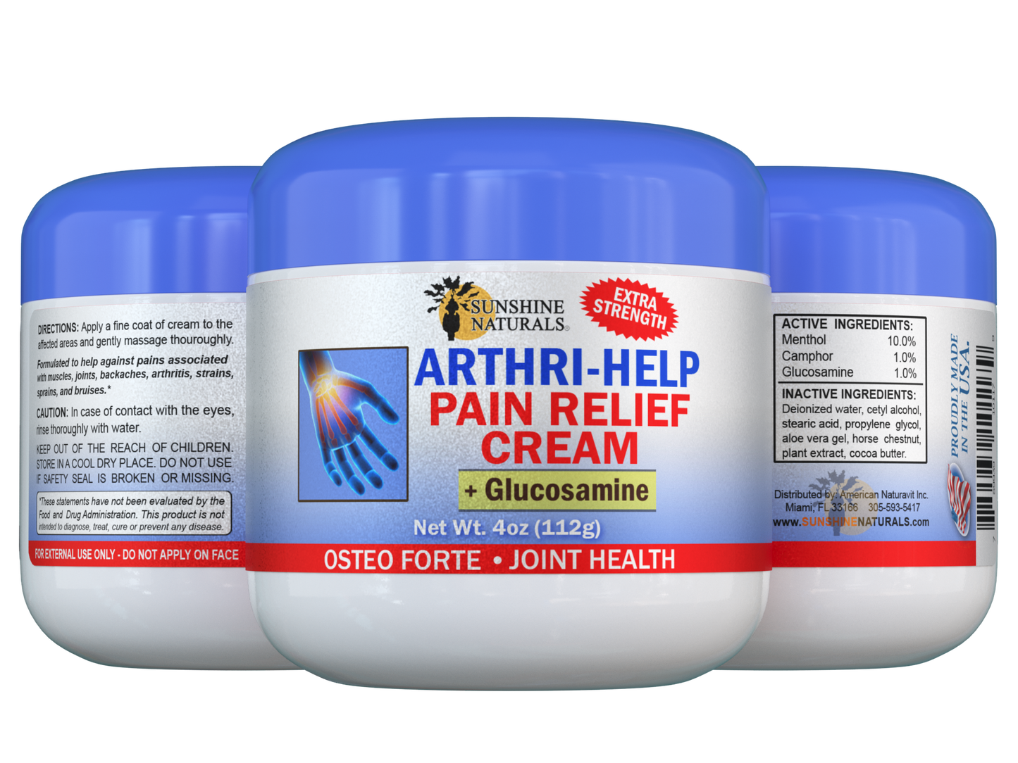 Arthrihelp Pain Relieving Glucosamine Cream 4 Ounces
