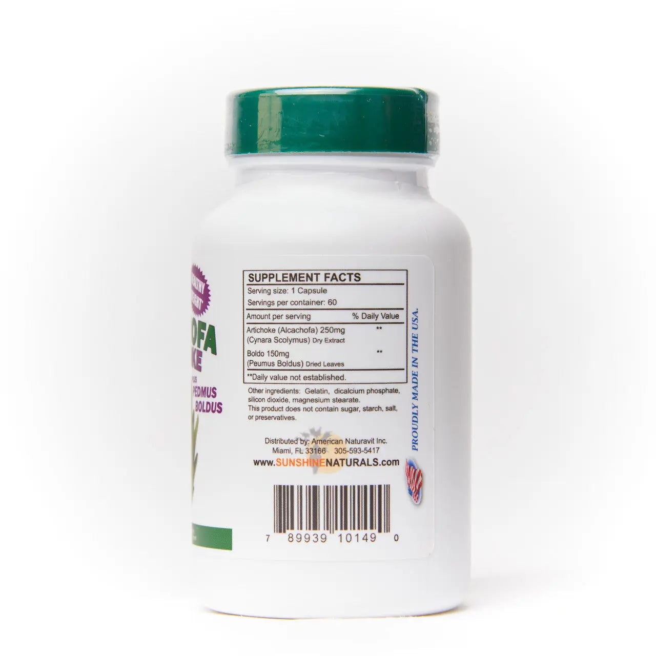 Artichoke (Alcachofa) Plus Boldus 60 Capsules Sunshinenaturals