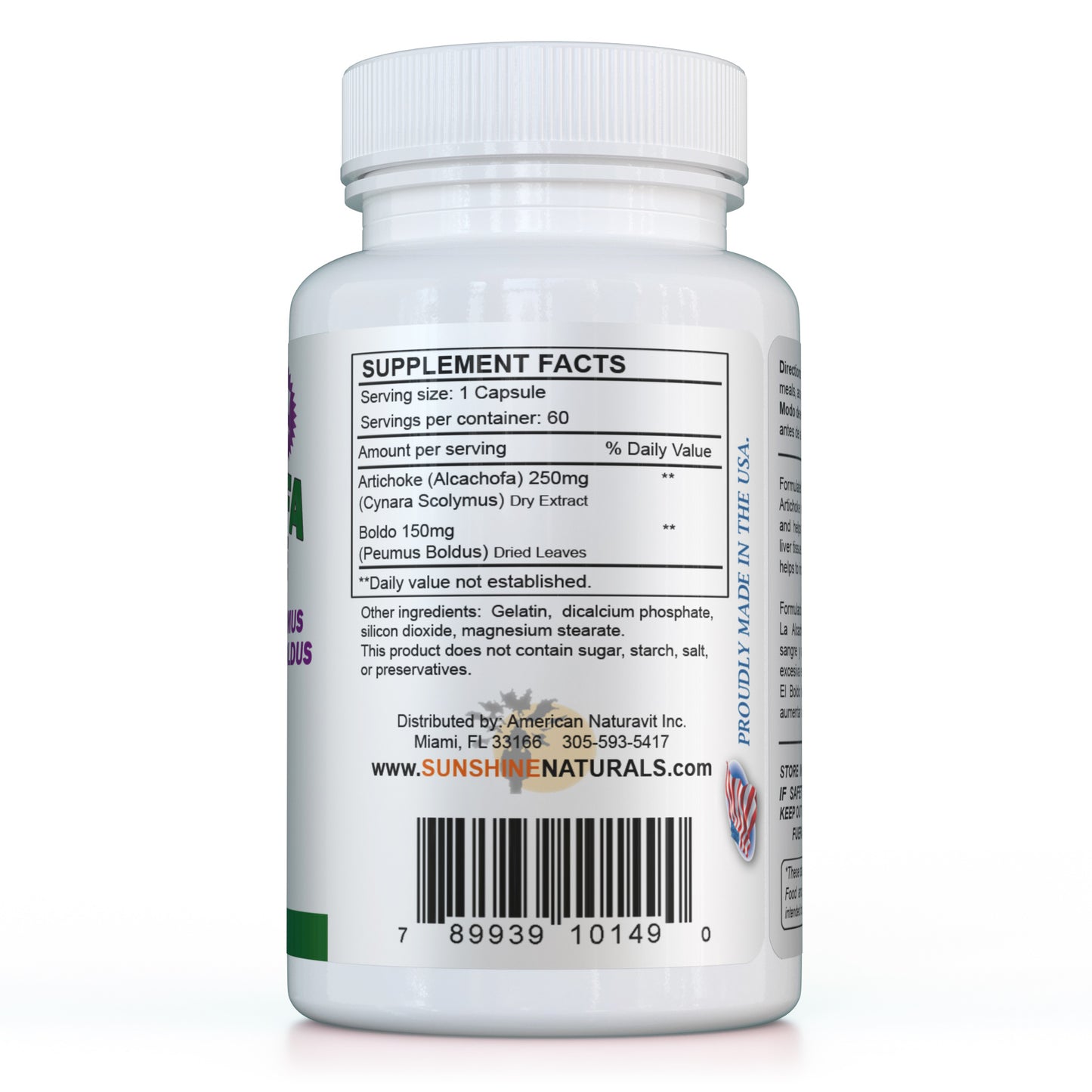 Artichoke (Alcachofa) Plus Boldus 60 Capsules