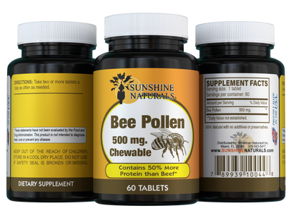 Bee Pollen 60 chewable tablets