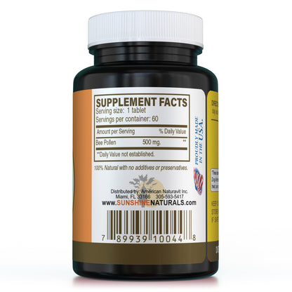 Bee Pollen 60 chewable tablets