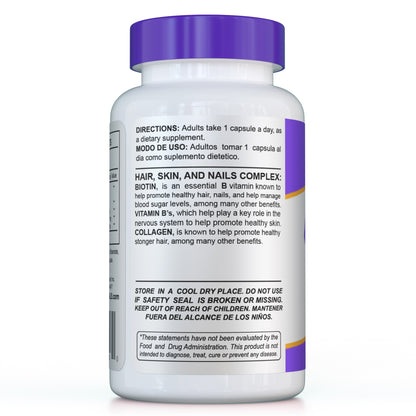 Biotin 5000 mcg plus Collagen for Hair, Skin, and Nails 90 Capsules