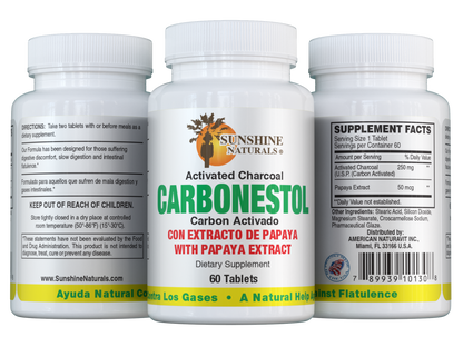 Activated Charcoal (Carbonestol) 60 Tablets