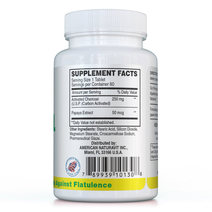 Activated Charcoal (Carbonestol) 60 Tablets